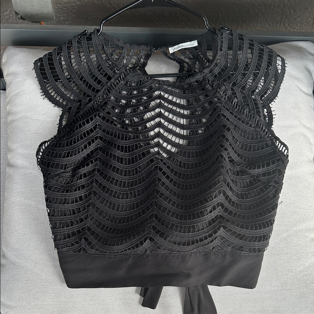 Elegant Black Lace Top